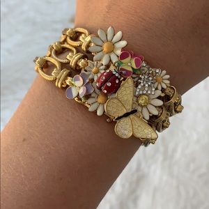 Juicy Couture Gold Daisy Butterfly Link Bracelet